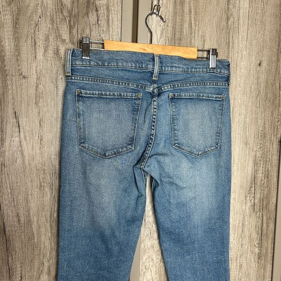 Mott & Bow Boyfriend Jeans Size 27 Slim Leg Blue Color Mid Rise - Picture 6 of 7